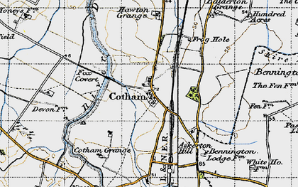 Old map of Balderton Grange in 1946