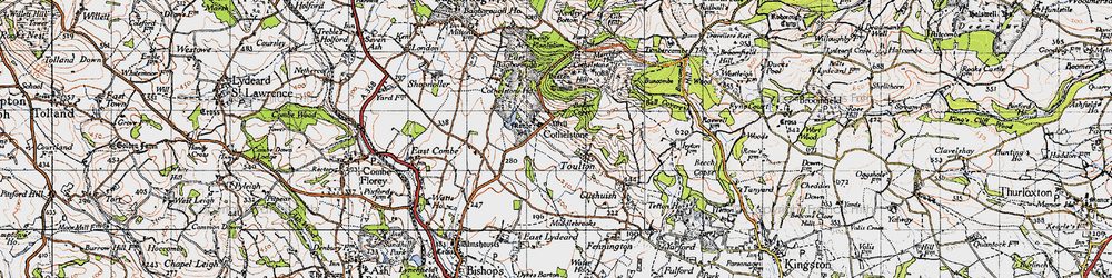 Old map of Cothelstone in 1946