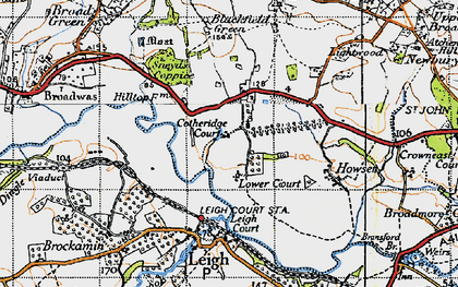 Old map of Blackfield Green in 1947