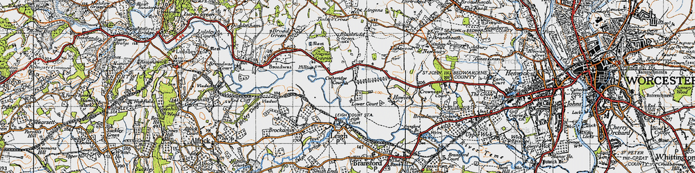 Old map of Cotheridge in 1947