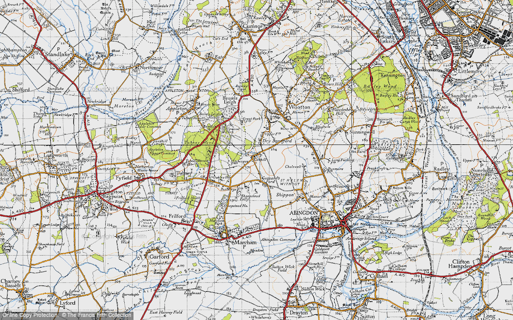 Old Map of Cothill, 1947 in 1947