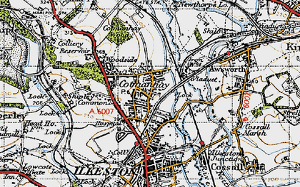 Old map of Cotmanhay in 1946