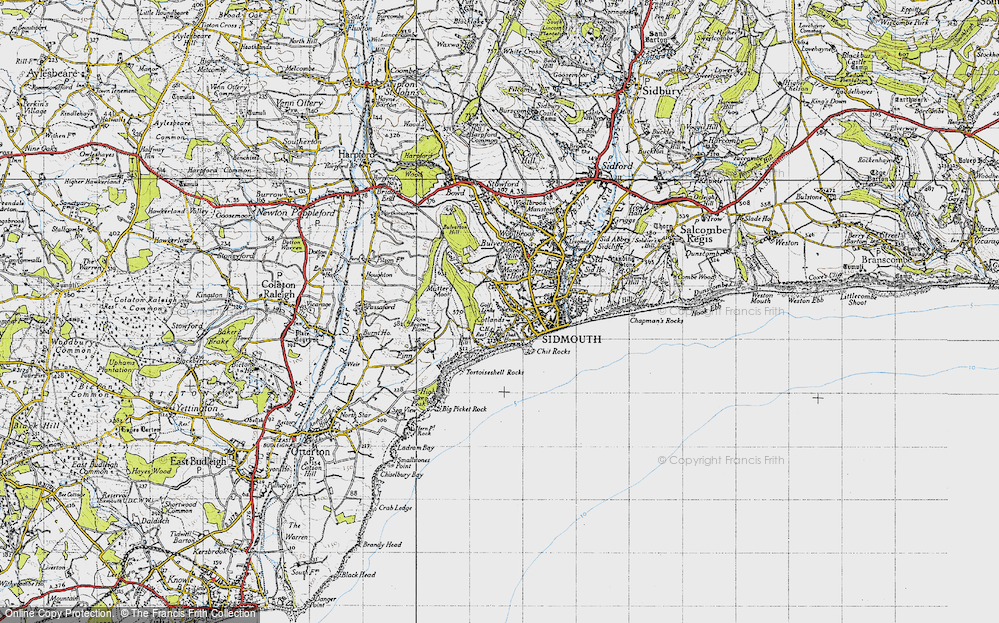 Old Map of Historic Map covering Windgate in 1946
