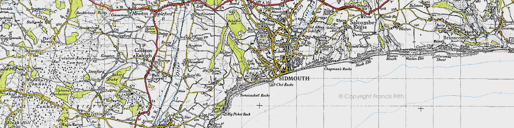 Old map of Cotmaton in 1946