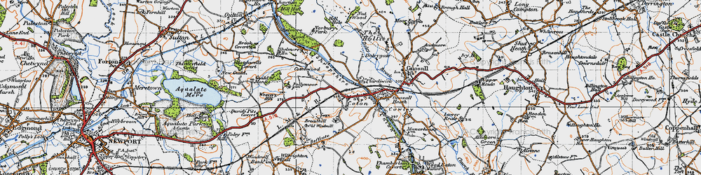 Old map of Coton in 1946