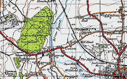 Old map of Coton in 1946