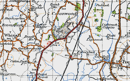 Old map of Coton in 1947