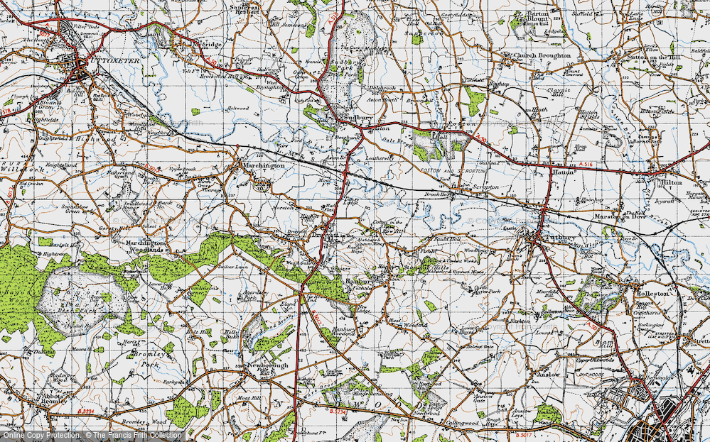 Old Map of Coton in the Clay, 1946 in 1946