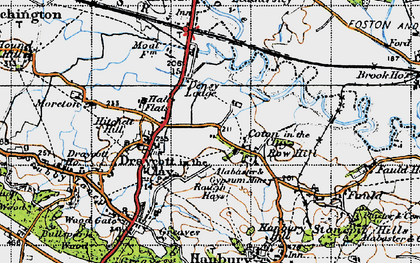 Old map of Coton in the Clay in 1946
