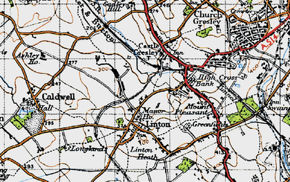Old map of Coton Park in 1946