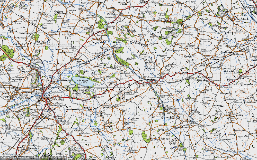 Old Map of Cotonwood, 1946 in 1946
