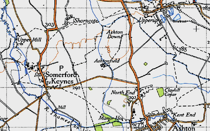 Old map of Cotswold Community in 1947
