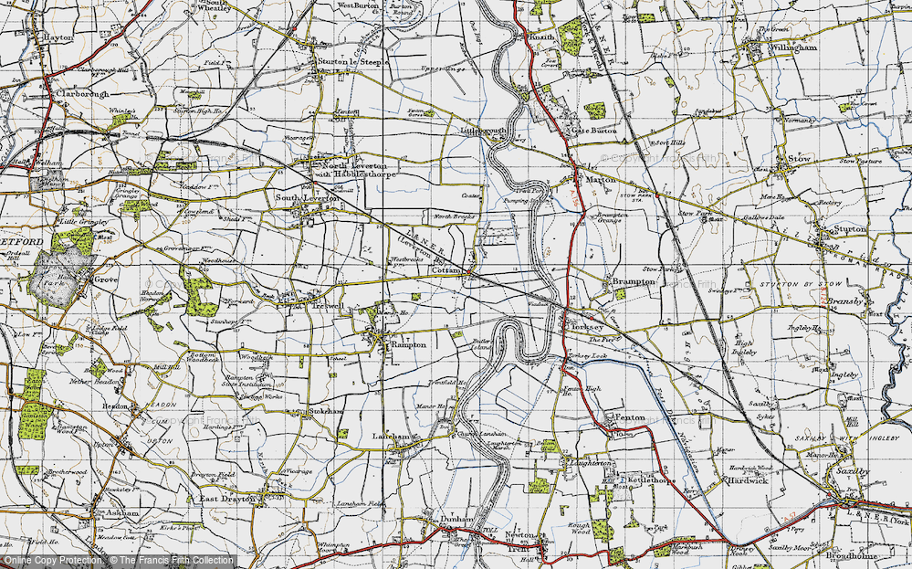 Old Map of Cottam, 1947 in 1947