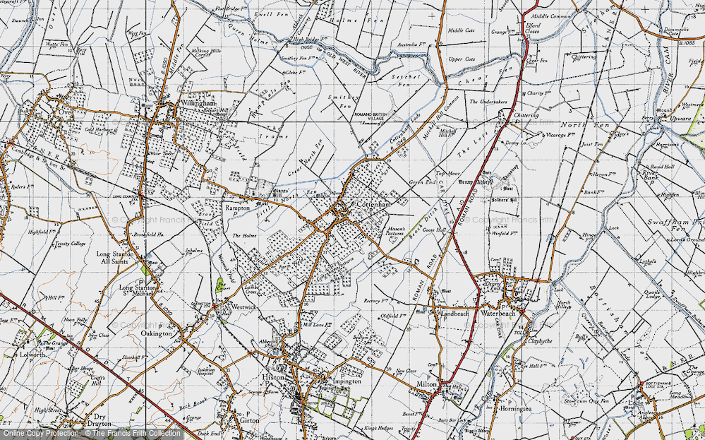 Old Map of Cottenham, 1946 in 1946