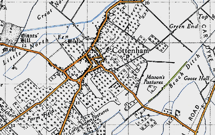 Old map of Cottenham in 1946