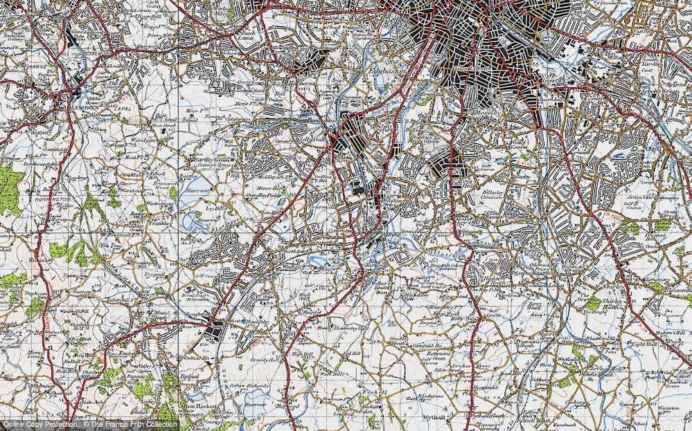 Old Map of Cotteridge, 1947 in 1947