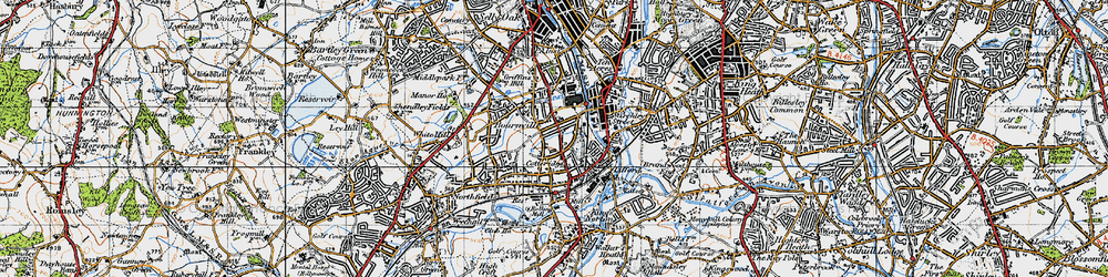 Old map of Cotteridge in 1947