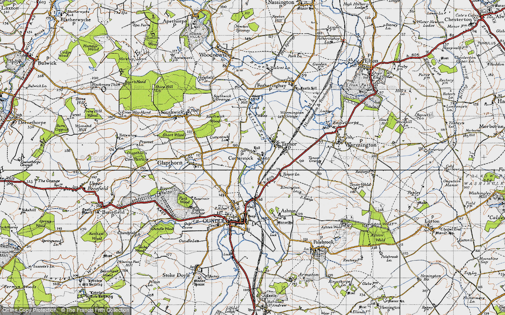 Old Map of Cotterstock, 1946 in 1946
