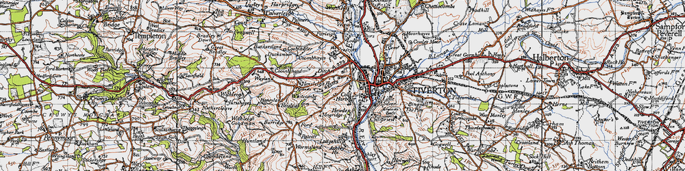 Old map of Cotteylands in 1946