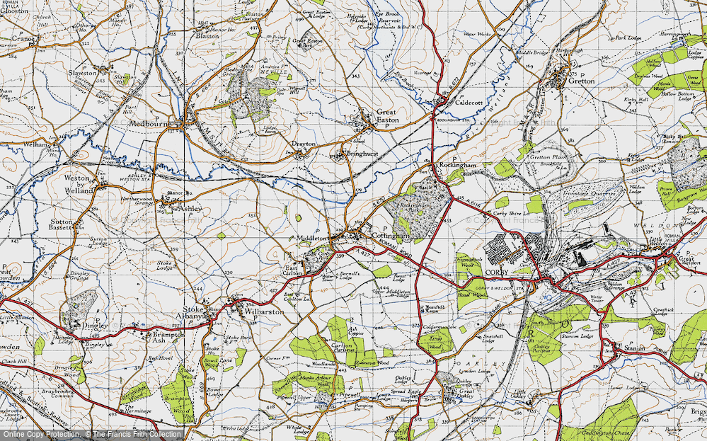 Old Map of Cottingham, 1946 in 1946