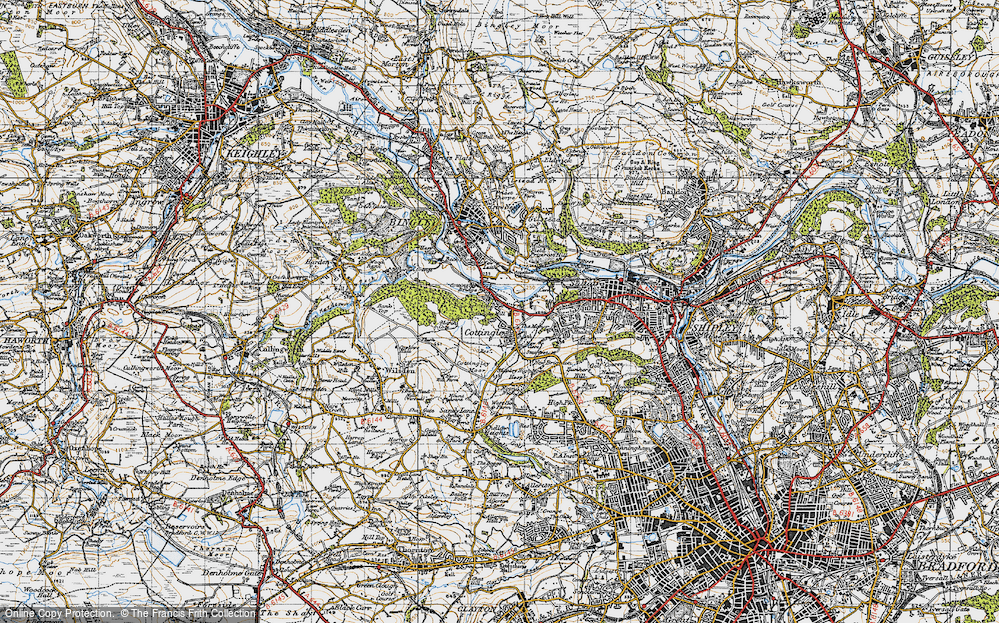 Old Map of Cottingley, 1947 in 1947
