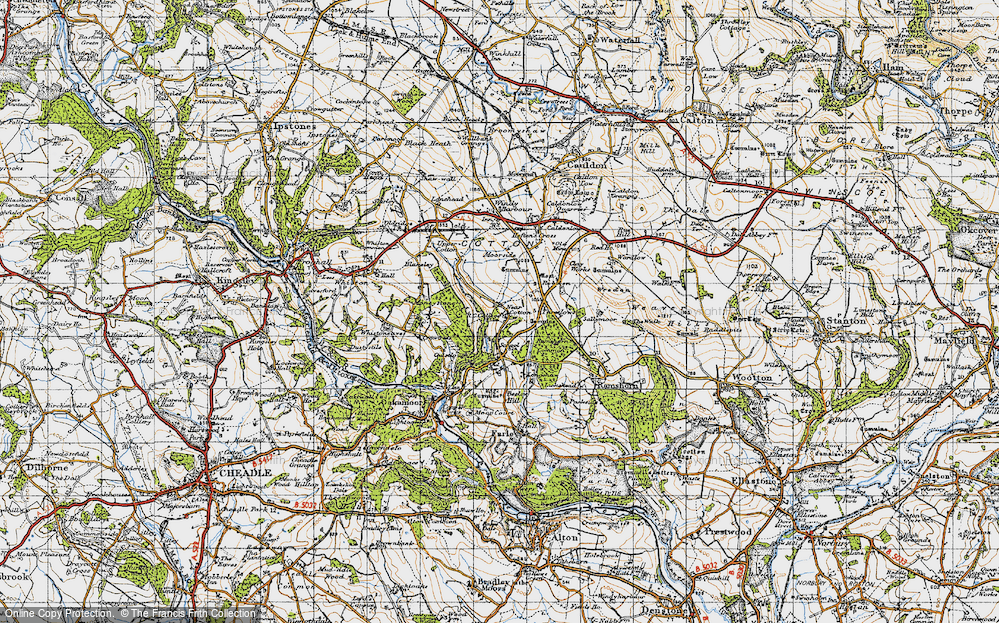 Old Map of Cotton, 1946 in 1946