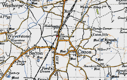 Old map of Cotton in 1946