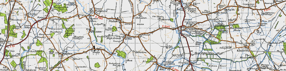 Old map of Cotwall in 1947