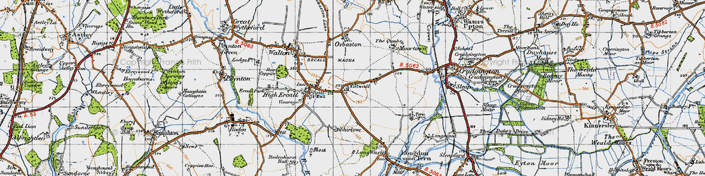 Old map of Shirlowe in 1947