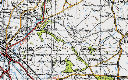Old map of Cotwalton in 1946