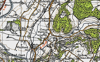 Old map of Coughton in 1947