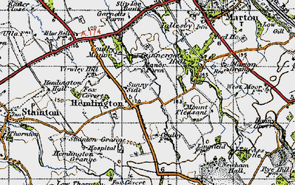 Old map of Coulby Newham in 1947