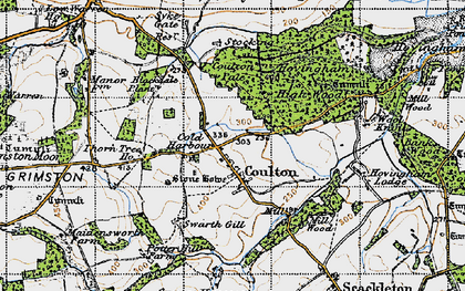 Old map of Coulton in 1947