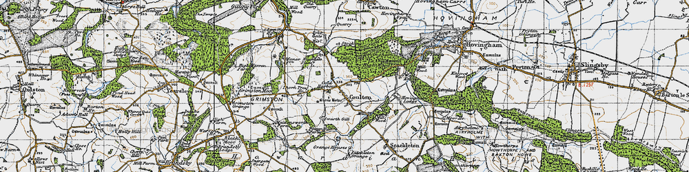 Old map of Coulton in 1947