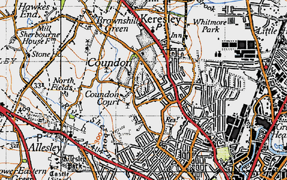 Old map of Coundon in 1946