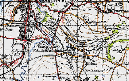 Old map of Coundon Grange in 1947