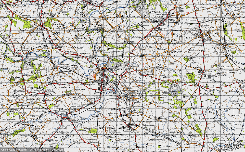 Old Map of Coundongate, 1947 in 1947