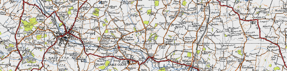 Old map of Countess Cross in 1945