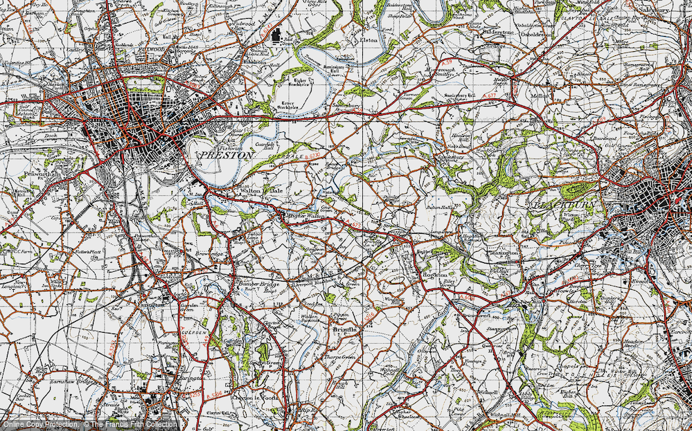 Old Map of Coup Green, 1947 in 1947