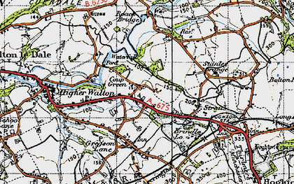 Old map of Coup Green in 1947