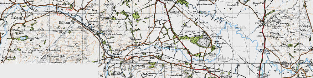 Old map of Lanton in 1947