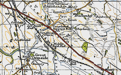Old map of Coupland in 1947