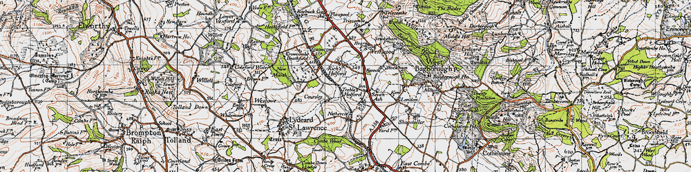Old map of Coursley in 1946