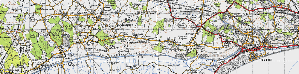 Old map of Aldergate Wood in 1940