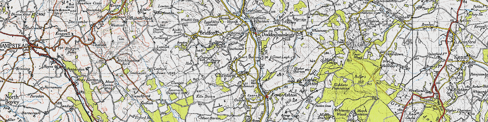 Old map of Court Barton in 1946