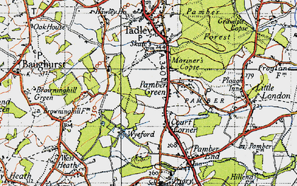 Old map of Court Corner in 1945