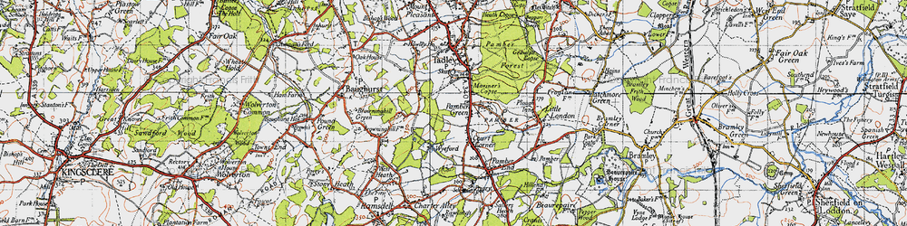 Old map of Court Corner in 1945