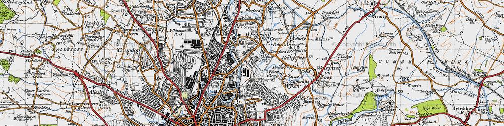 Old map of Court House Green in 1946