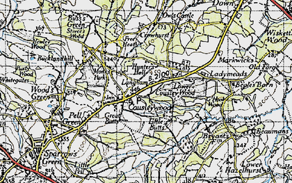 Old map of Free Heath in 1940
