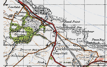 Old map of Bilsdean Creek in 1947